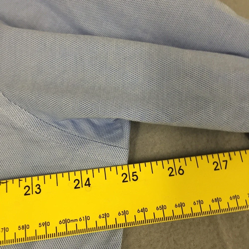 Jos. A. Bank Mens XL Traveler's Collection Tailored Fit Blue Cotton Shirt